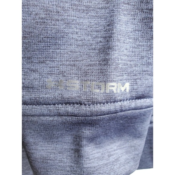 Under Armour Storm Coldgear Adult Mens Loose Fit Blue Pullover Hoodie Sweatshirt - Picture 7 of 7